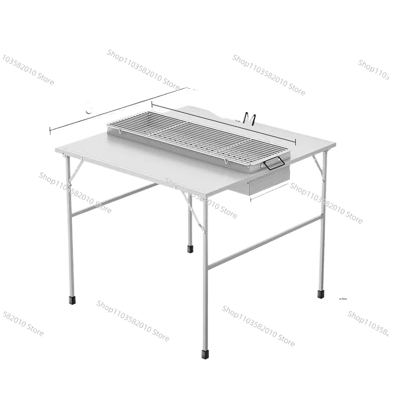 Outdoor Furniture Diy - 厚みのある屋外折りたたみテーブルポータブルピクニックキャンプバーベキューテーブルパティオガーデンパーティー旅行用高耐久キャンプ家具