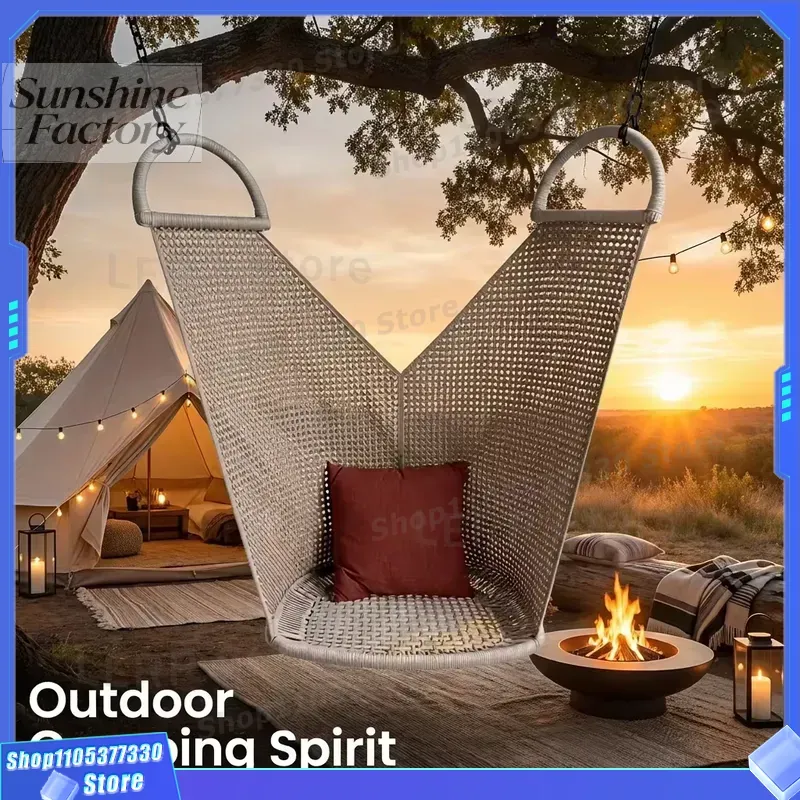 Outdoor Furniture Quick Dry - ポータブル透明地中海風ポリエステルエッグチェアスイングハンモック防水速乾クッション1人用屋外家具