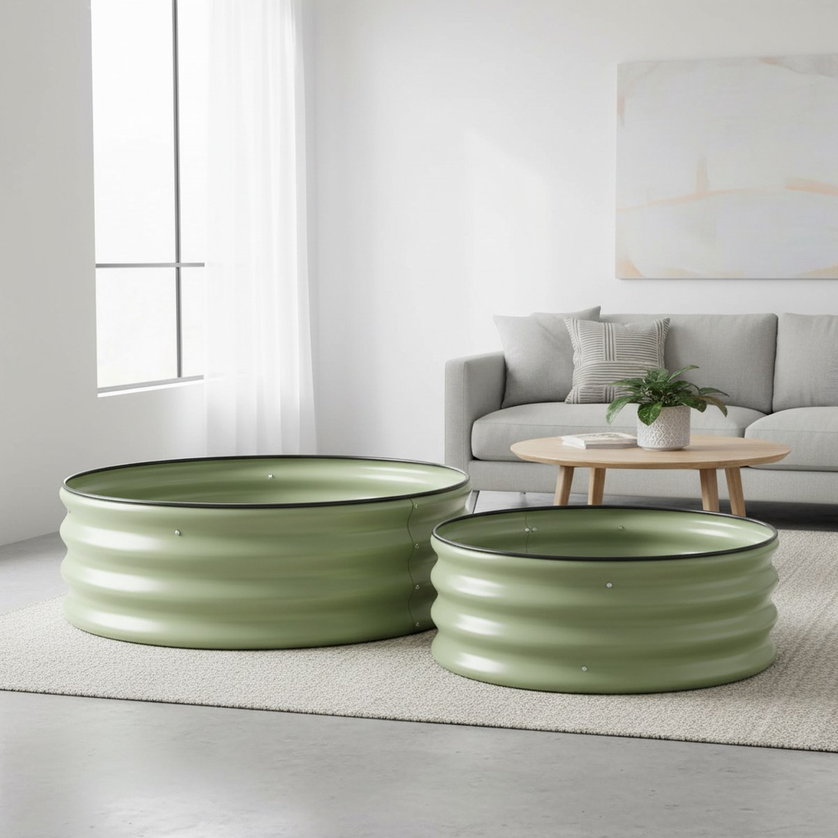 楕円形の金属製高床式菜園 4x2x1フィート 屋外プランター - Planter Raised Metal のレビューと価格