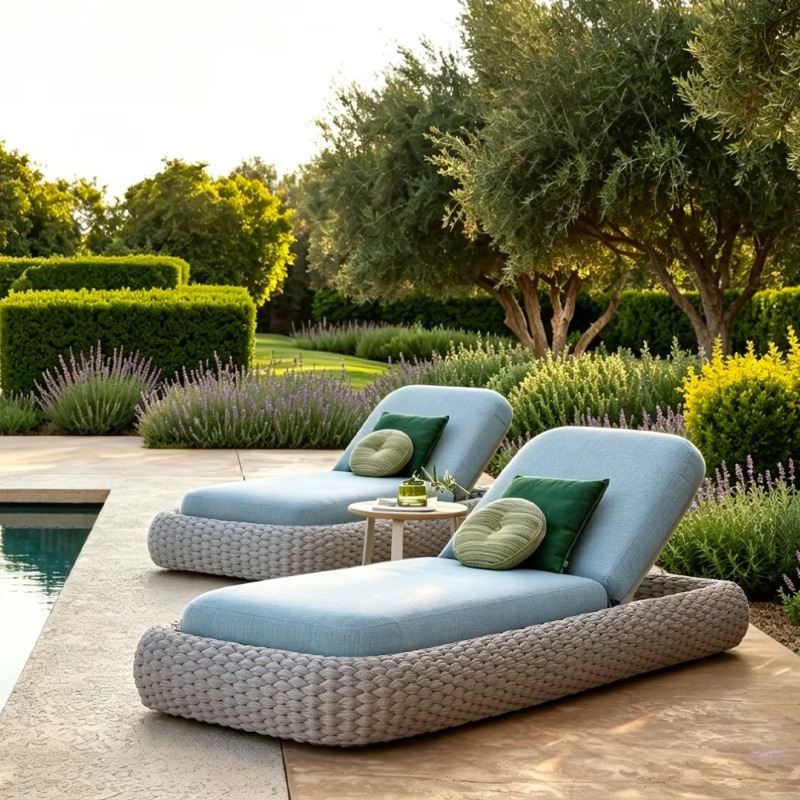 カスタムサンラウンジャー、手編みロープアルミフレーム、速乾ク - Outdoor Furniture Quick Dry のレビューと価格