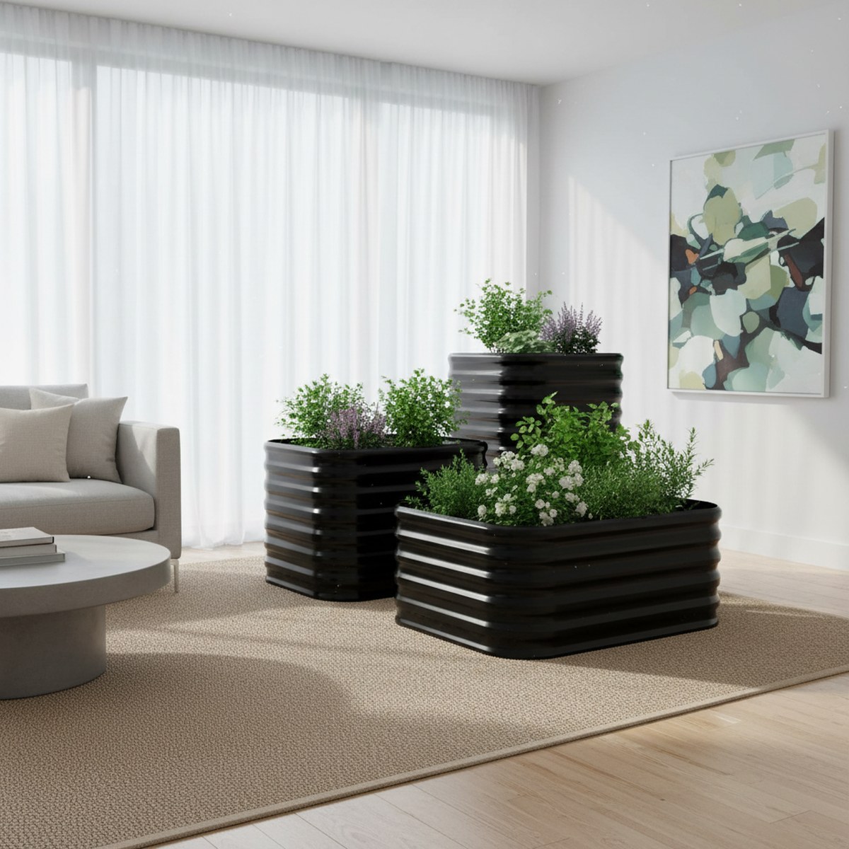 亜鉛メッキ加工の高床式菜園 12x4フィート 金属製プランタ - Planter Raised Metal のレビューと価格