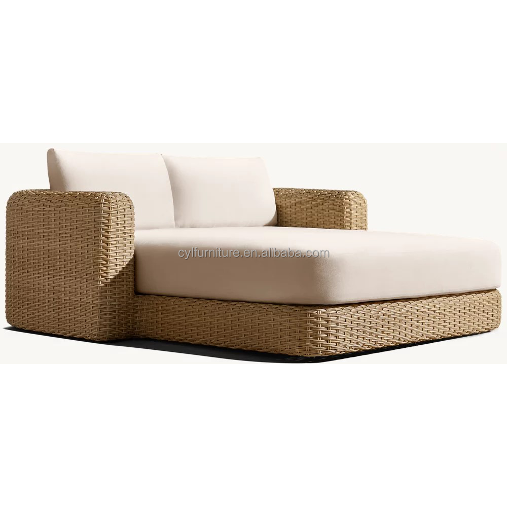 モダンなPEラタン製デイベッド、パウダーコーティングされたア - Outdoor Furniture Quick Dry のレビューと価格