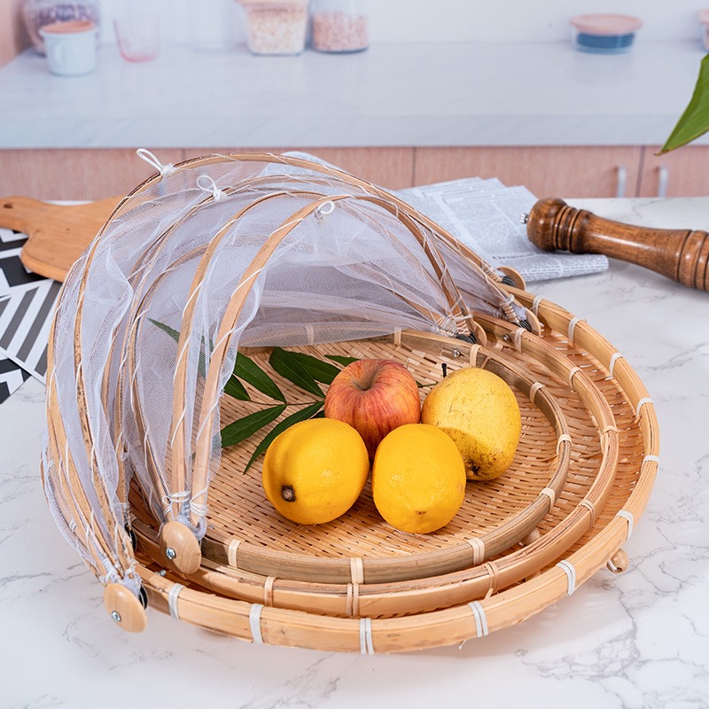 竹編みバスケット防蚊帳果物野菜バスケットちりとりテントバスケ - Outdoor Furniture Small のレビューと価格