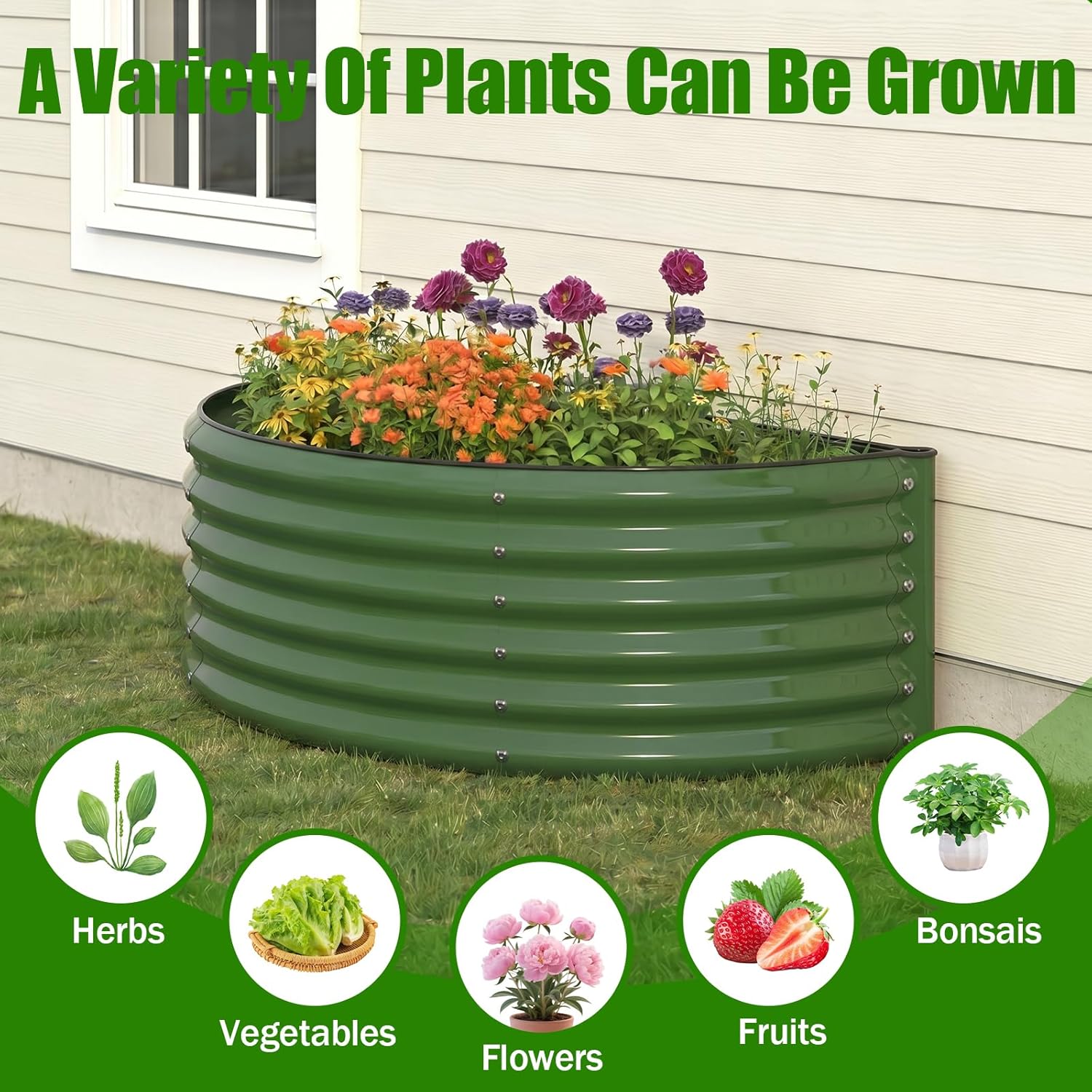 亜鉛メッキ仕上げの屋外用レイズドガーデンベッド、キット高さ1 - Planter Raised Metal のレビューと価格