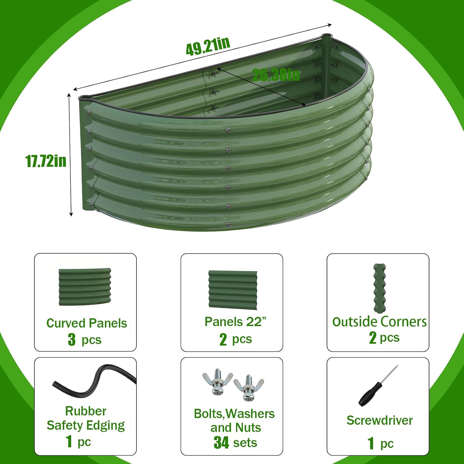 亜鉛メッキ仕上げの屋外用レイズドガーデンベッド、キット高さ1 - Planter Raised Metal のレビューと価格