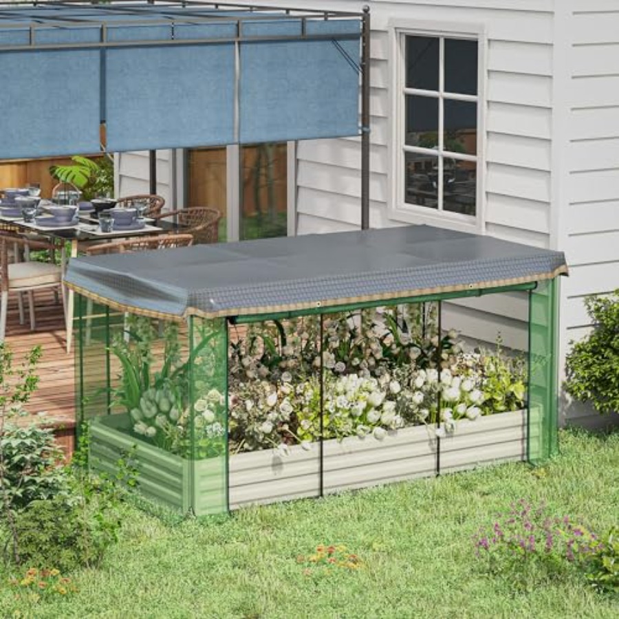 7.3 x 3.4 x 1フィートの亜鉛メッキ仕上げの高床式 - Planter Raised Metal のレビューと価格
