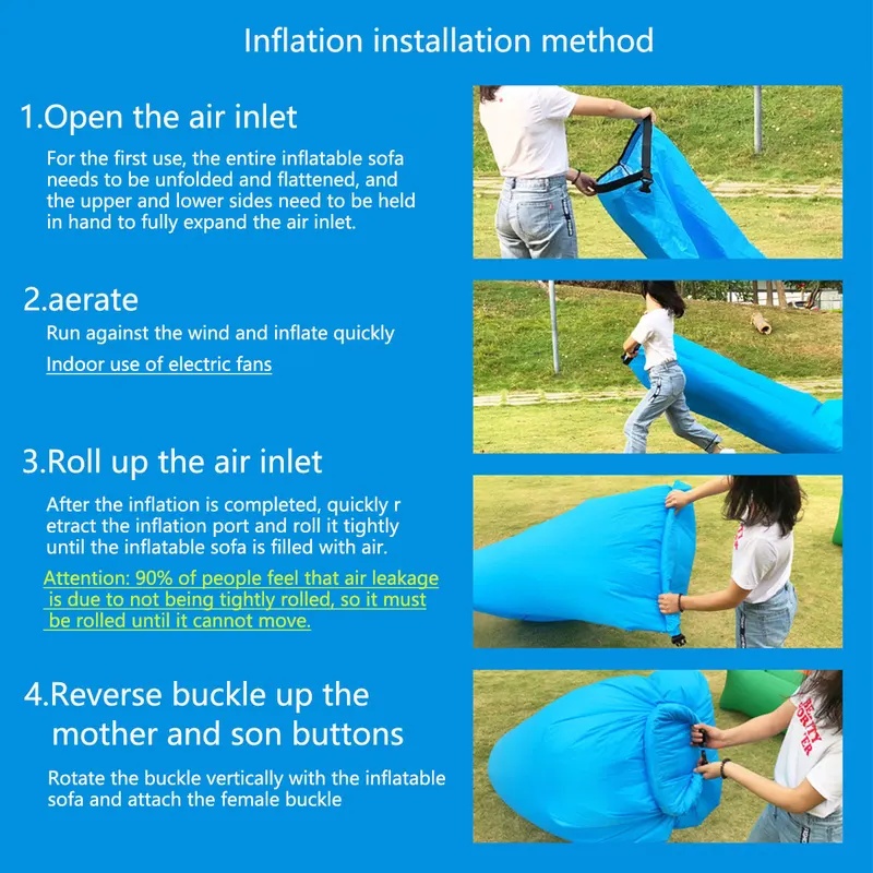 携帯用インフレータブルソファラウンジャー 軽量 防水 エアー - Outdoor Furniture Small のレビューと価格