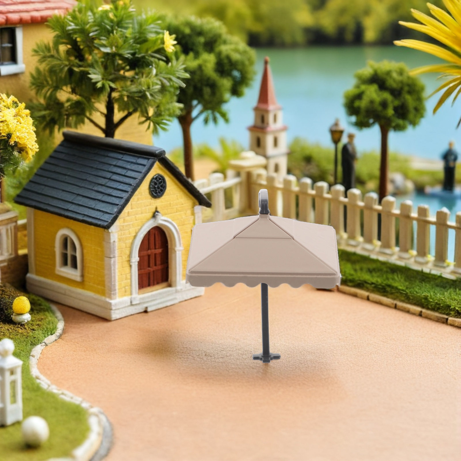 10個入りミニチュアパティオ傘、屋外装飾用パラソル、DIYフ - Outdoor Furniture Diy のレビューと価格